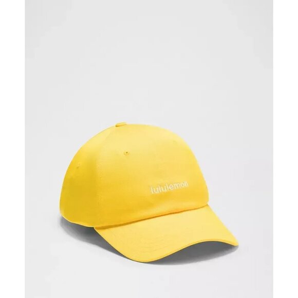 Lululemon Maize Yellow Adjustable Baseball Cap With Logo Embroidery Size L/XL - Picture 1 of 1